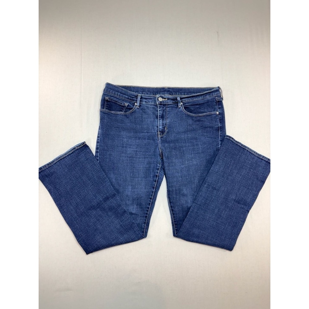 Levis 314 Shaping Straight Jeans Womens 16M W33 L32 Blue Denim 39252-0004